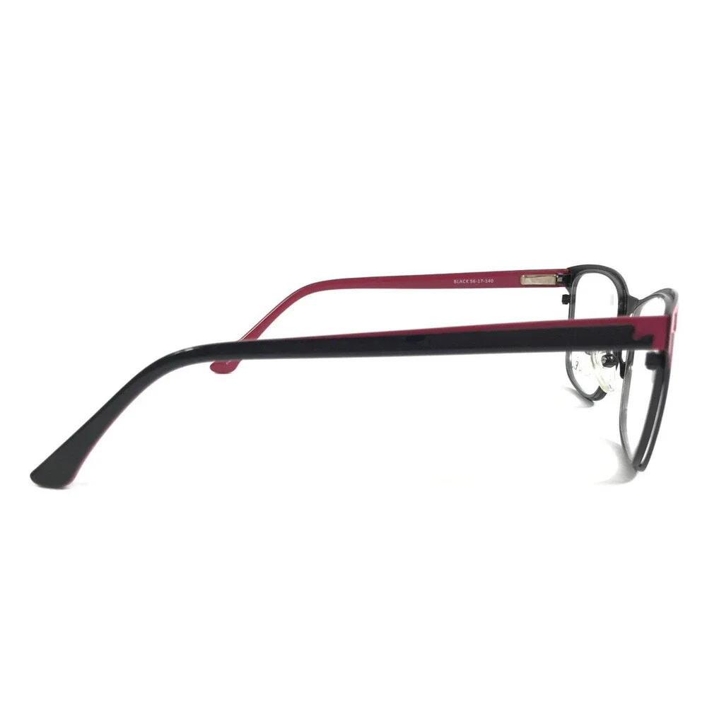 More to Love Eyeglasses Frames Meredith 1115 Black Red Cat Eye 56-17-140